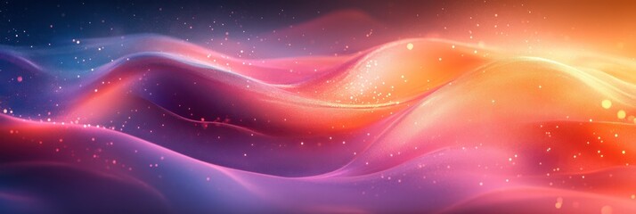 Obraz premium Abstract Colorful Waves: A Serene Digital Art Piece