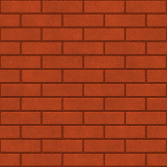 Brick drawing. Seamless red brick wall background - texture pattern for continuous replication.