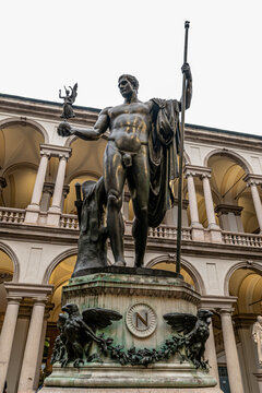Napoleon as Mars the Peacemaker is a colossal heroic nude statue by the Italian artist Antonio Canova, of Napoleon I of France in the guise of the Roman god Mars. He holds a gilded Nike or Victory s