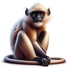 Fototapeta premium monkeynblack and white