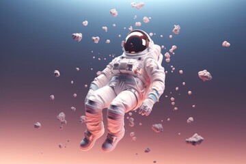 Fototapeta premium Astronaut sports space transportation.