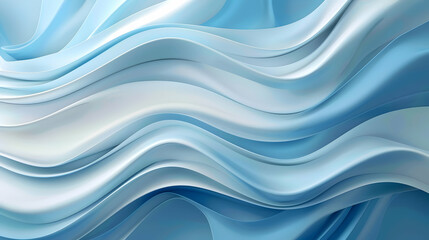 Fototapeta premium A smooth, flowing abstract design in shades of blue, evoking calmness and fluidity.