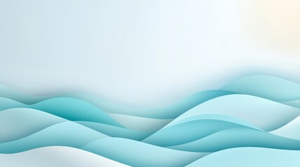 Obraz premium Abstract blue wave background with sun, serene ocean and sky image for websites presentations