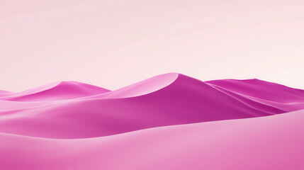 Pink Sand Dunes: A surreal, dreamy landscape of pink sand dunes stretching towards a soft, pastel sky. The minimalist aesthetic and vibrant color evokes a sense of tranquility and escapism.