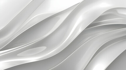 Abstract flowing white waves create a smooth, elegant texture.