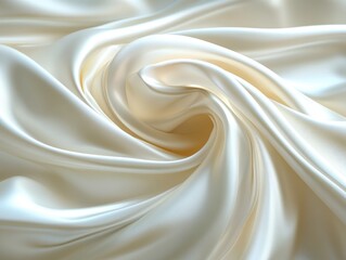 Obraz premium Cream Silk Swirls: Elegant Fabric Texture