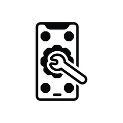 Black solid icon for adjust