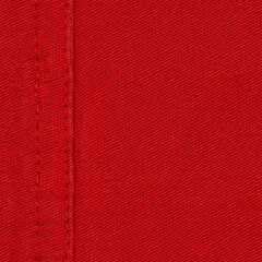 Seamless Red Denim fabric with seams, denim jacket, denim pants, for background or fabric sample sale.