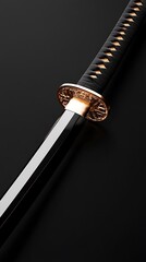 Naklejka premium Saber Sword Rapier Sabre Brand isolate Black background