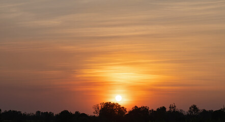 Fototapeta premium sky sun clouds climate light orange
