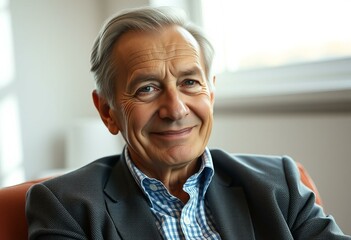 Stylish old man in natural light