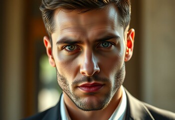 Obraz premium Portrait of a stylish man in natural light