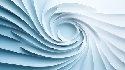 Fototapeta premium Abstract Swirling Blue And White Paper Design