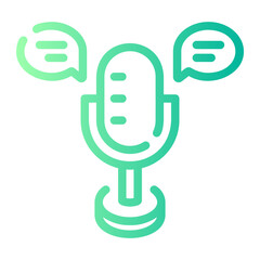 podcast Line Gradient Icon