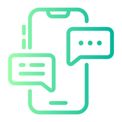 online chat Line Gradient Icon