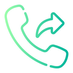 Obraz premium outcoming call Line Gradient Icon
