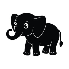 Fototapeta premium elephant cartoon isolated on white