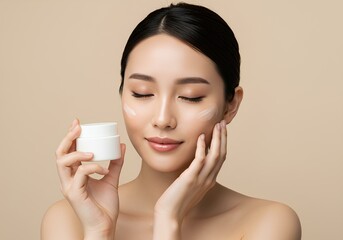 A Skincare Ritual with Cream Jar