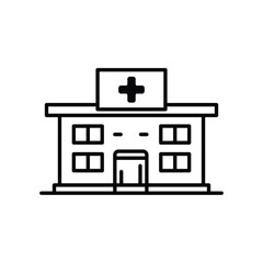 Hospital icon logo design template isolated illustration