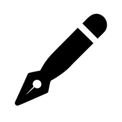 Fountain Pen Vector Icon for Writing and Artistic Expression Representation