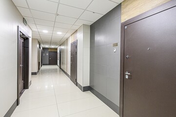 interior apartment public place, house entrance. doors, walls, staircase corridors