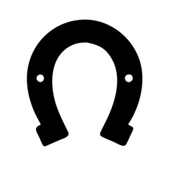 Horseshoe Vector Icon for Luck and Equestrian Representation