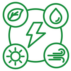energy sustainability icon line vector