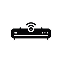 Black solid icon for wifi