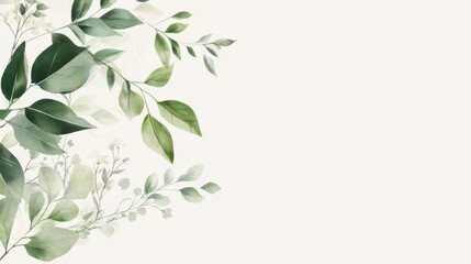 Elegant Greenery Arrangement on a Soft Neutral Background