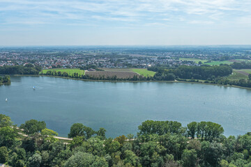 Ausblick auf die Region Ingolstadt rund um das Naherholungsgebiet Baggersee