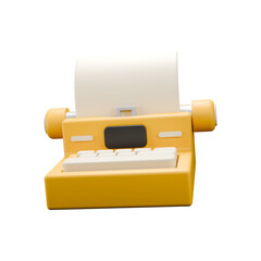 3d illustration of a typewriter 