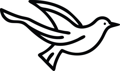 Ancient Egyptian symbol, stylized crow, black silhouette, minimalist design, hieroglyphic art, tribal motif, curved beak, simplified bird shape, bold graphic, cultural icon, contrasting black and whit