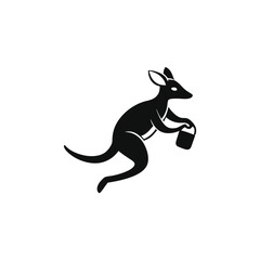 Jumping Pose: The kangaroo is captured mid-jump, showcasing its signature movement.