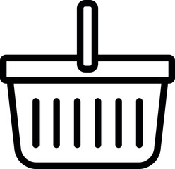 Basket Store Icon Vector