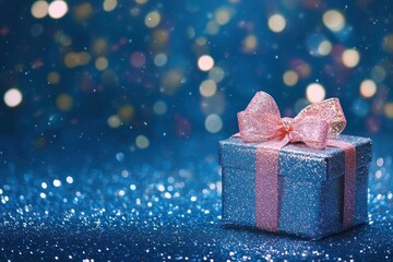 Fototapeta premium Gift box gift background glitter.