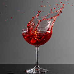 Fototapeta premium cocktail in a glass with splashes