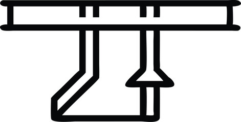 Steel beam, industrial design, structural element, cross-section, black and white, minimalist, architectural drawing, construction material, linear shape, engineering blueprint, geometric form, solid 