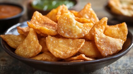 Crispy fried snack made spiced lentil batter often served as an appetizer with chutneys
