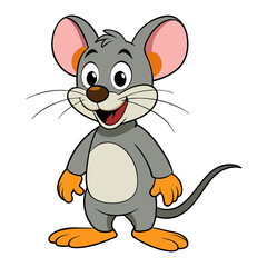 mouse funny cartoon vector design