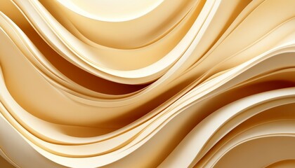 Fototapeta premium Elegant Minimalist Design Seamless 3D Flowing Wave Texture Pattern Background in Pastel Yellow