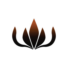 Minimalist Gradient Lotus Emblem on White Background