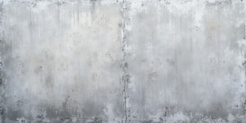 Fototapeta premium A textured gray concrete wall, adorned with layered gray and white paint. Visible patches reveal its rugged character beneath the surface