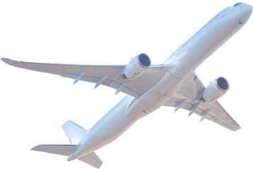 飛行場から飛び立つ旅客機