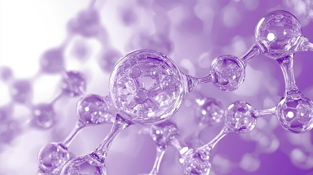 Abstract Molecular Structure: Lavender Hues - Powered by Adobe