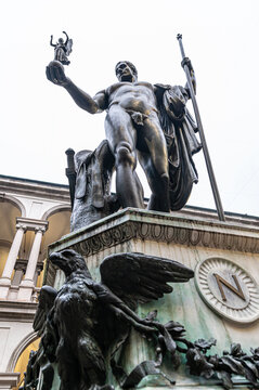 Napoleon as Mars the Peacemaker is a colossal heroic nude statue by the Italian artist Antonio Canova, of Napoleon I of France in the guise of the Roman god Mars. He holds a gilded Nike or Victory s
