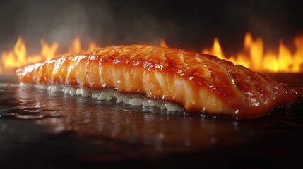 Glazed Salmon Sushi: Grilled Perfection