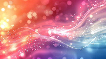 Fototapeta premium A vibrant abstract background with flowing lines and sparkling elements.
