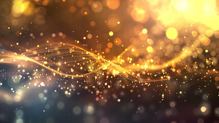 Abstract background with shimmering lights and flowing lines, evoking a sense of magic.