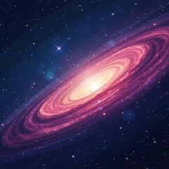 Obraz premium Vast cosmic panorama, swirling nebulae, distant stars , Milky Way, purple