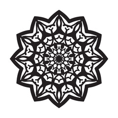 Mandala vector design silhouette. Set of decorative mandala flowers. Vector illustration eps 10